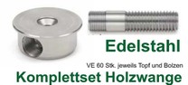 Komplettset Holzwange Edelstahl KS-E 10-10-30